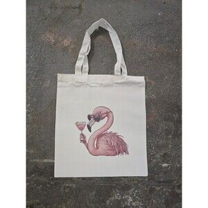 Tote Bag Sassy Flamingo Beach Canvas Tote